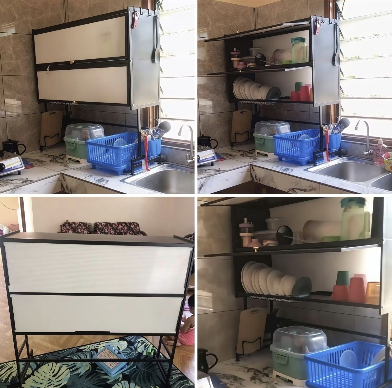 Barang Rare Facebook ad: Rak Pinggan Sinki Mangkuk Stainless Steel Rak Dapur Drying…