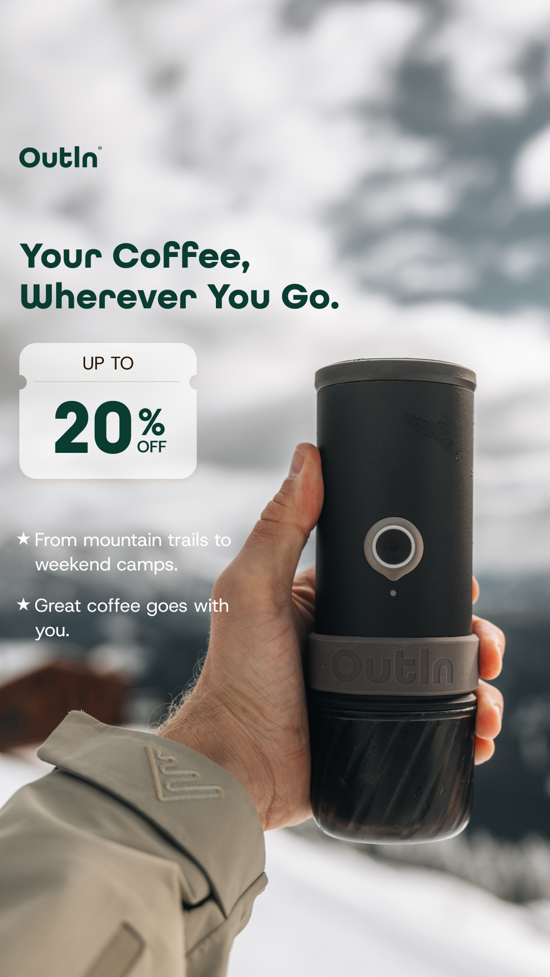 Outin Portable Electric Espresso Machine Facebook ad