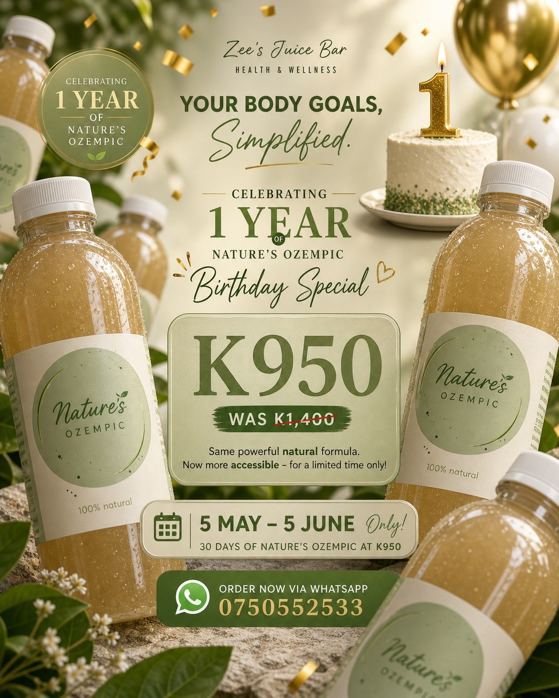 Zee's Juice Bar  Facebook ad