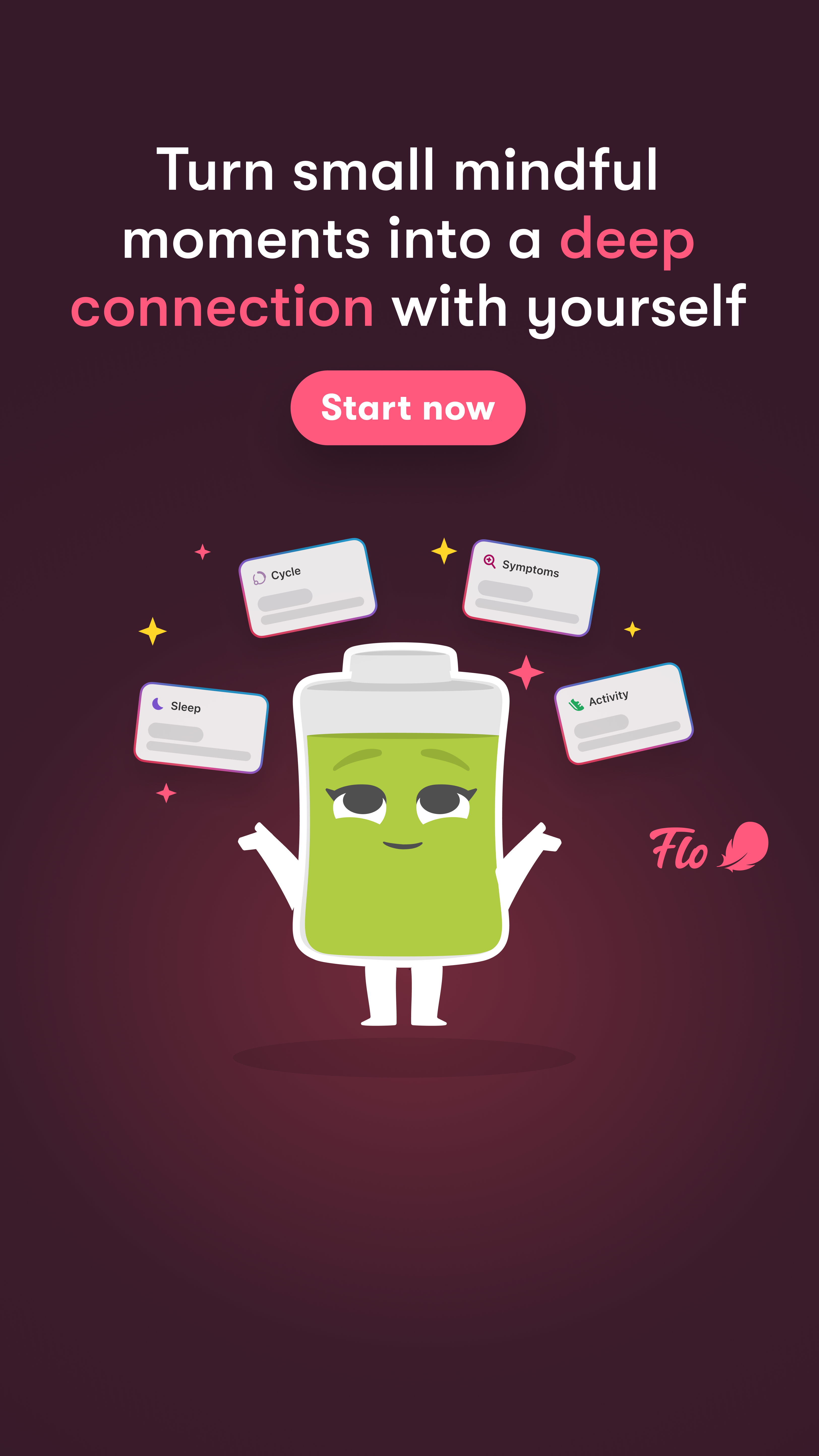 Flo Health App Facebook ad: Start using Flo today!