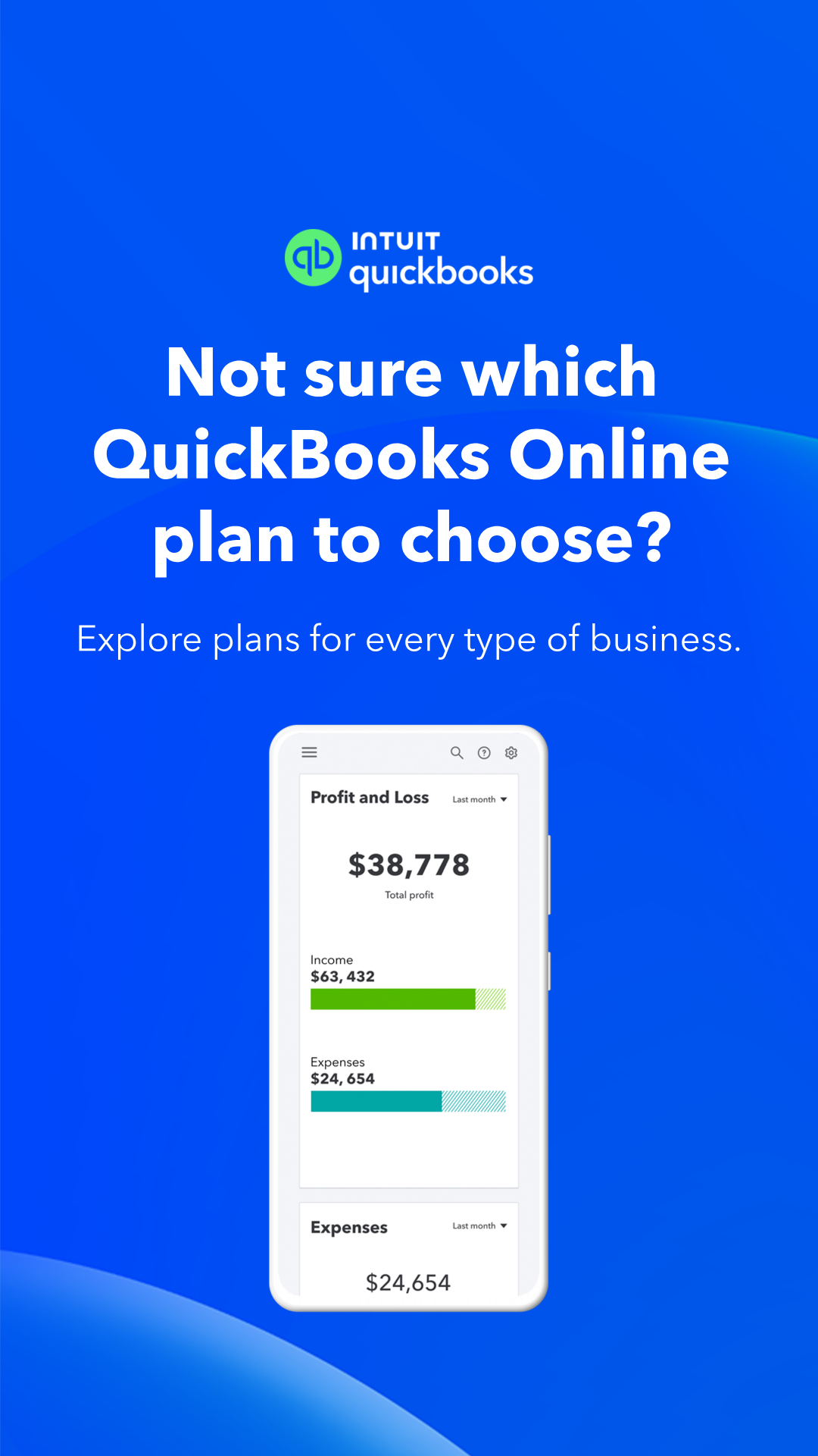Intuit QuickBooks Facebook ad: 50% off for 3 months