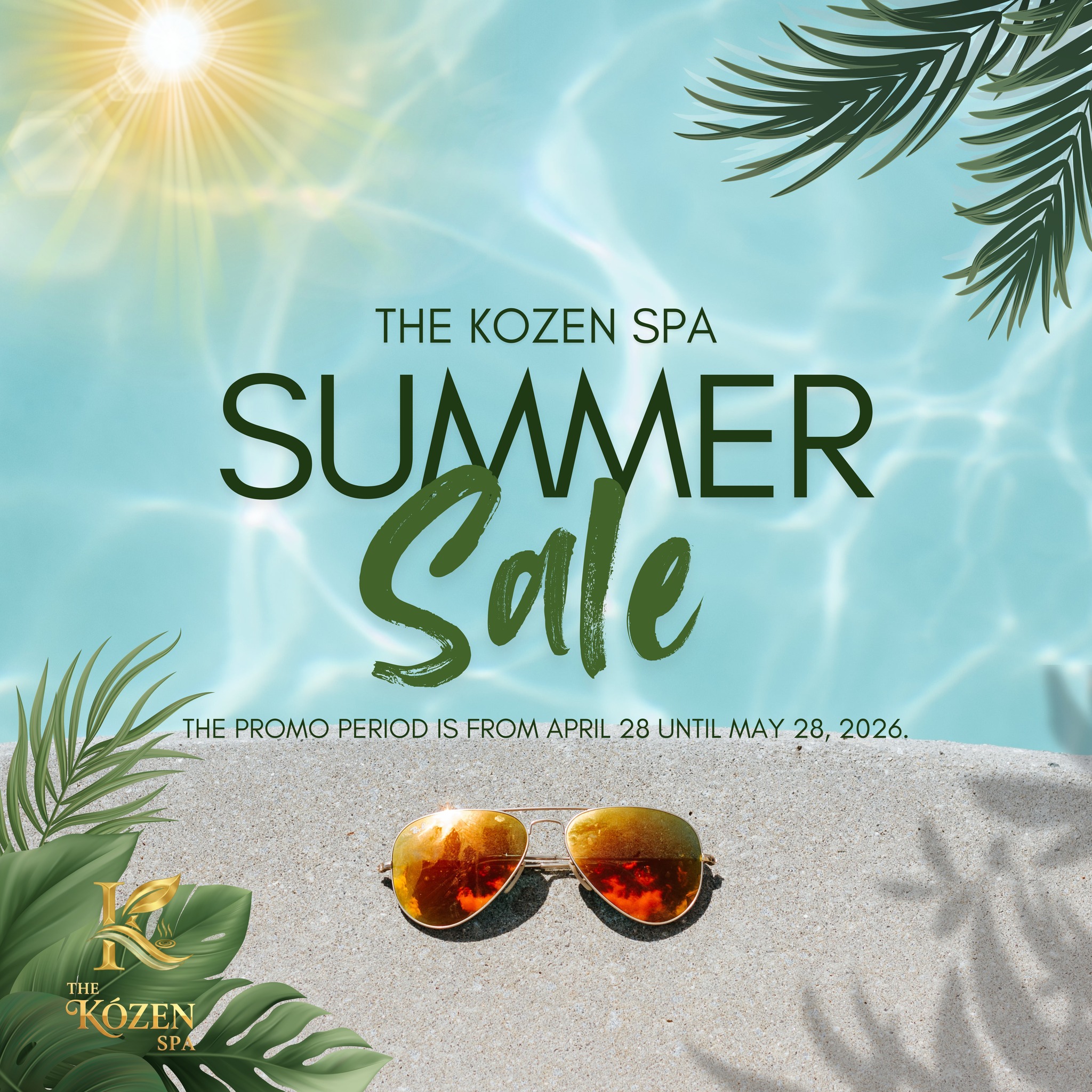 The Kozen Spa Facebook ad: SUMMER SALE ALERT at The Kozen Spa