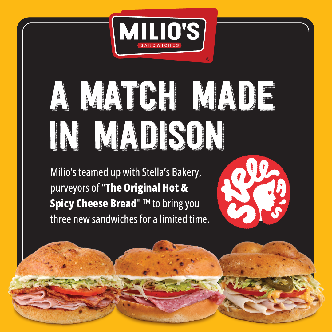 Milio's Sandwiches Facebook ad from Apr 5, 2026