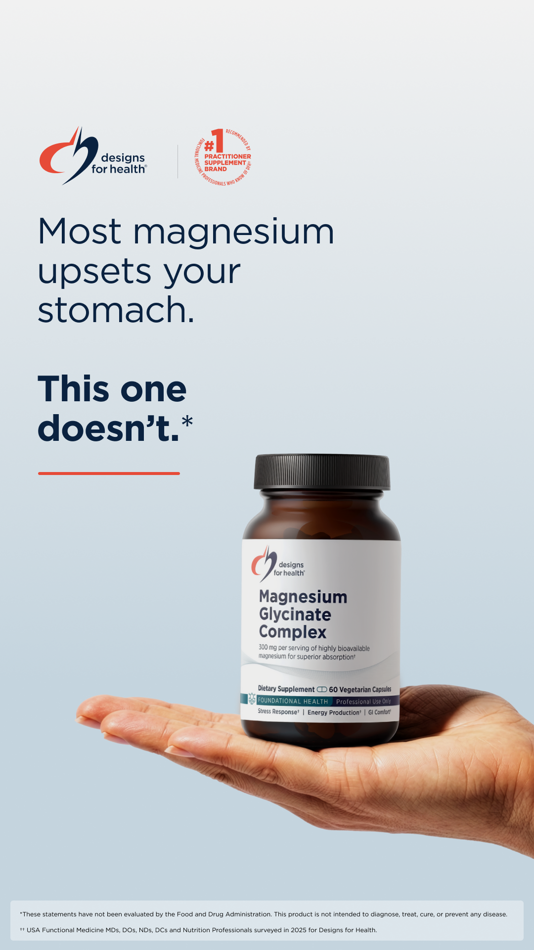 Designs for Health Facebook ad: Magnesium Glycinate Complex