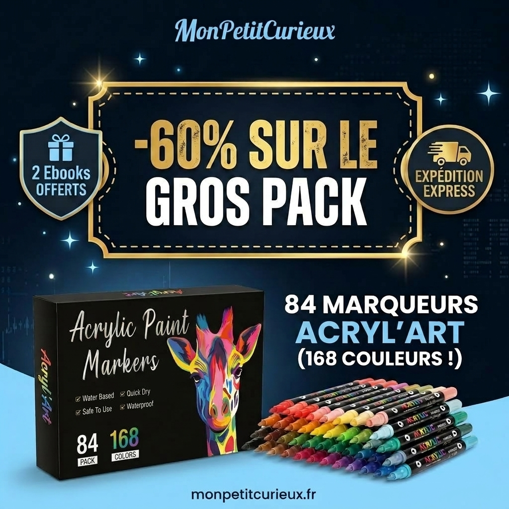 Mon Petit Curieux Facebook ad: Fini les feutres qui transpercent