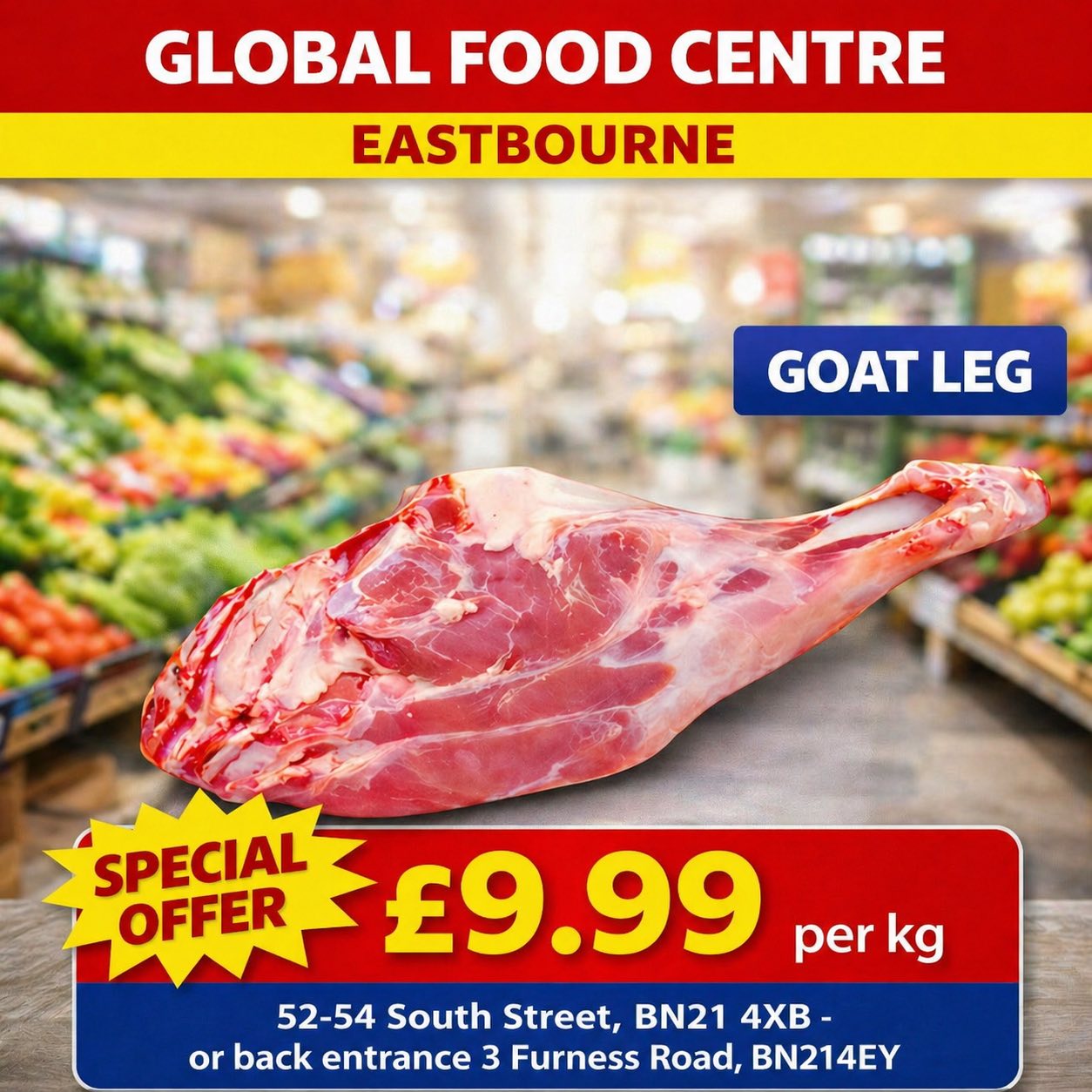 Global Food Centre - Eastbourne Facebook ad: MEAT OFFERS AT GLOBAL FOOD CENTRE EASTBOURNE