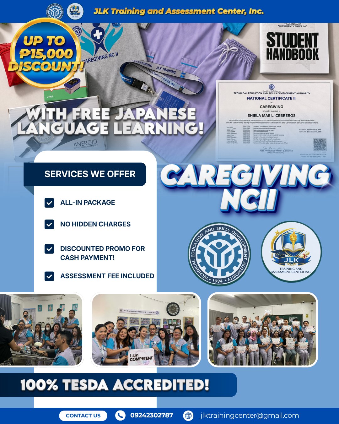 JLK Training and Assessment Center Inc. Facebook ad