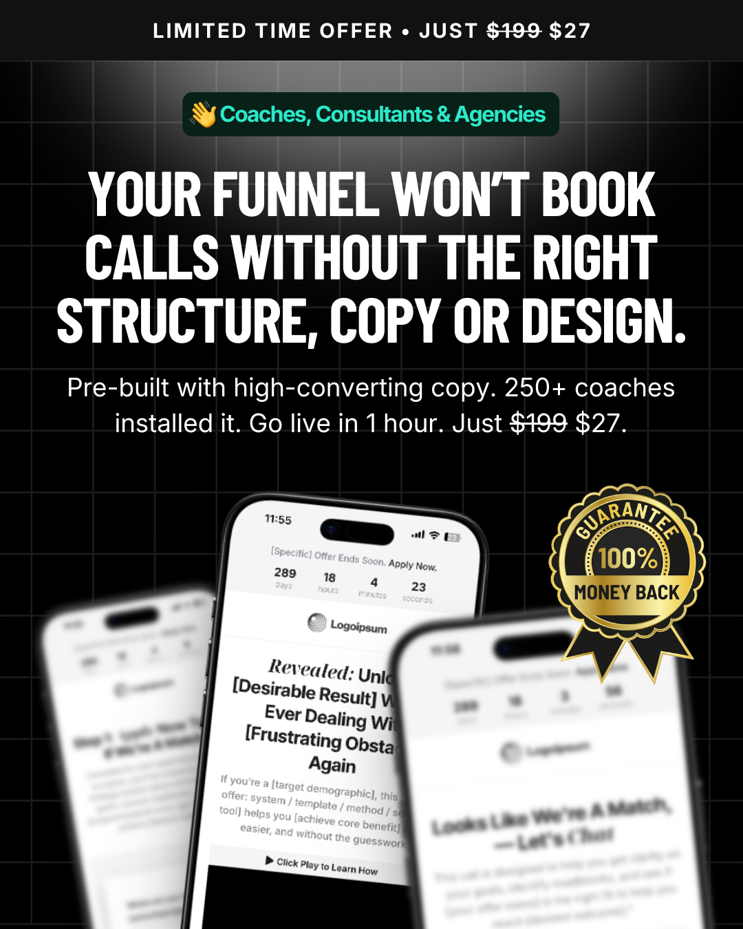 Havstock Facebook ad: Get the funnel that books high-ticket calls.