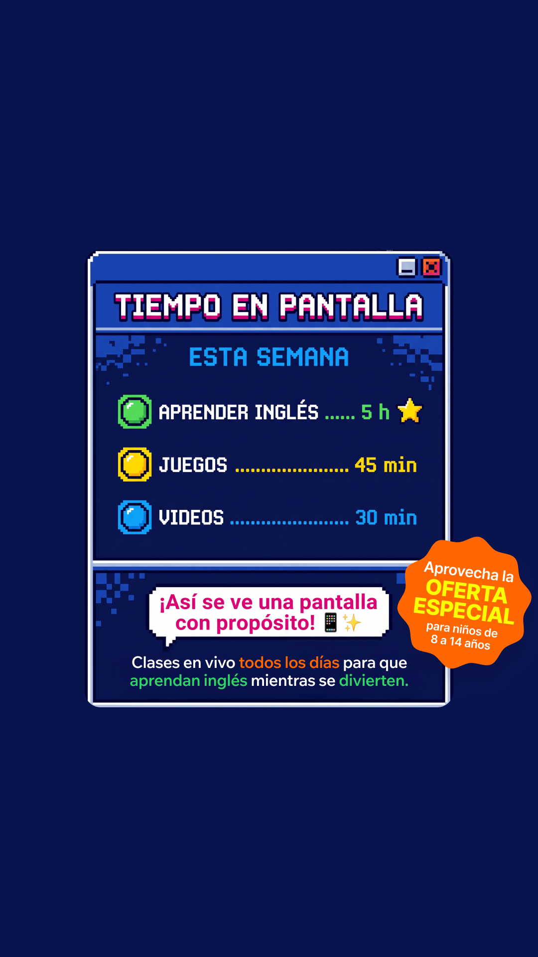 Open English Junior Facebook ad
