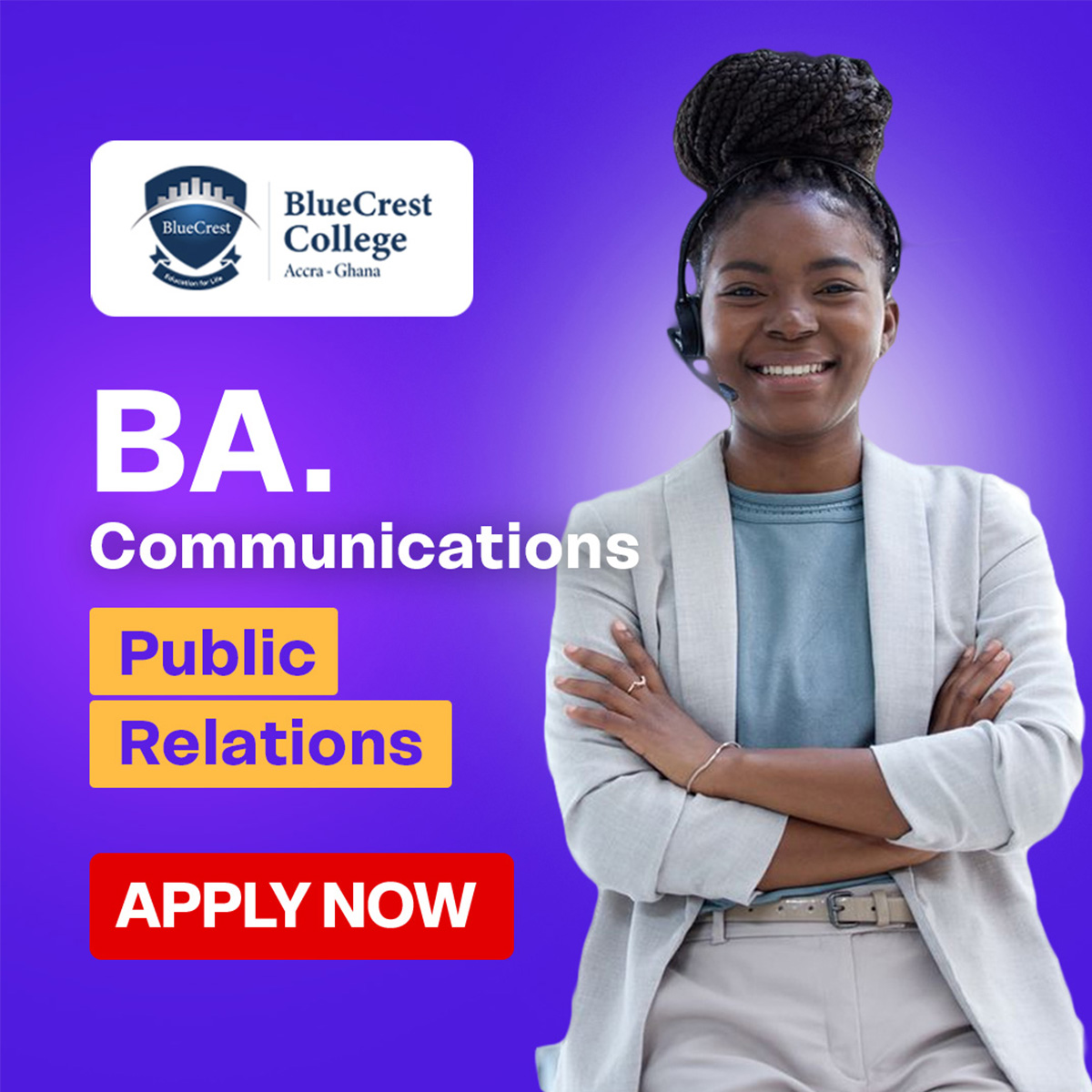 Bluecrest College, Ghana Facebook ad from Dec 15, 2025