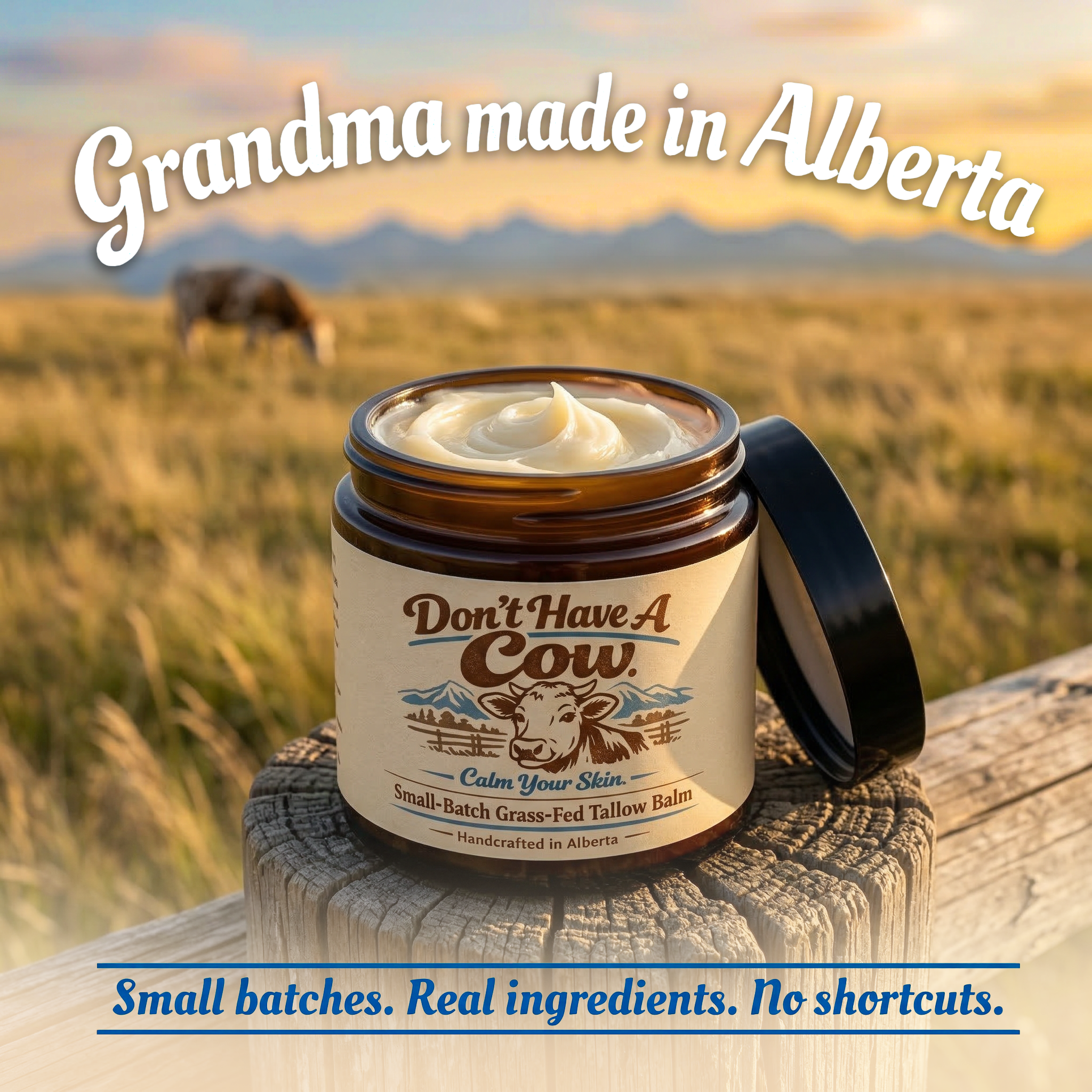 Don't Have A Cow Facebook ad: Follow for Real, No-Nonsense Skincare