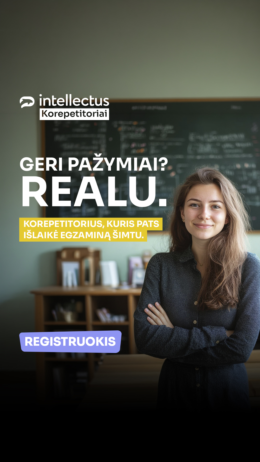 Intellectus korepetitoriai Facebook ad: Matematikos korepetitoriai online