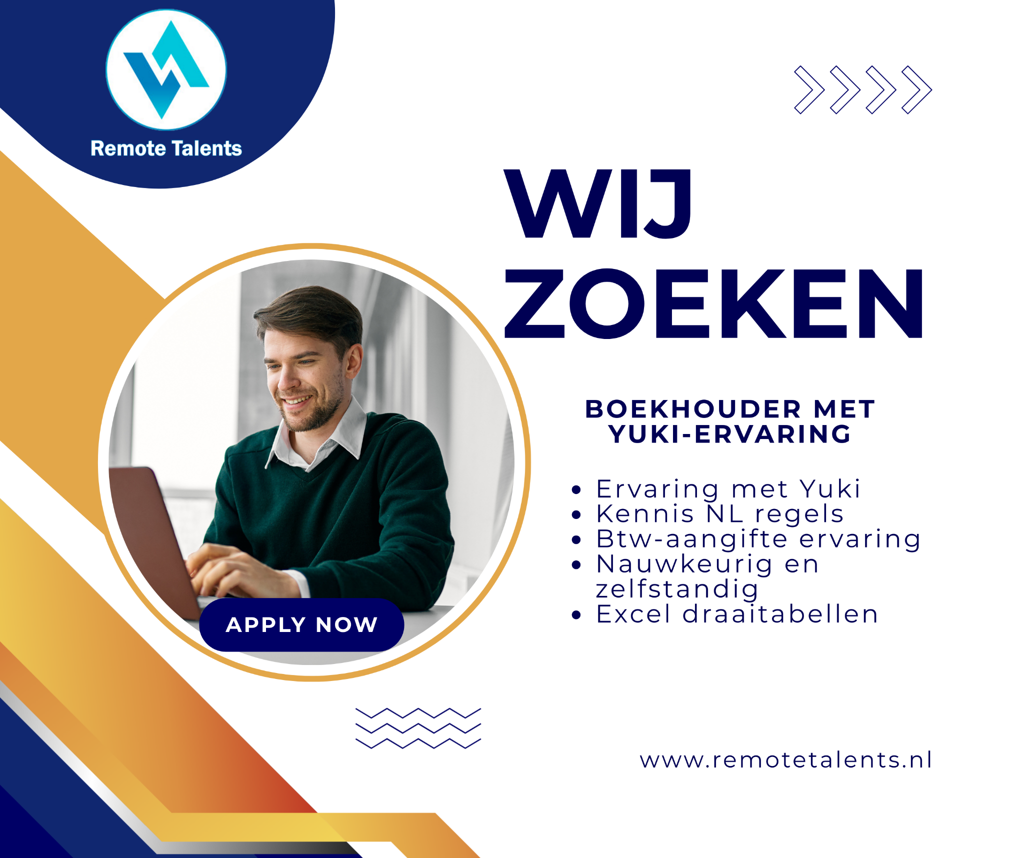 Remote Talents Facebook ad: Word onze Yuki Finance Expert, Bouw mee aan slimme…