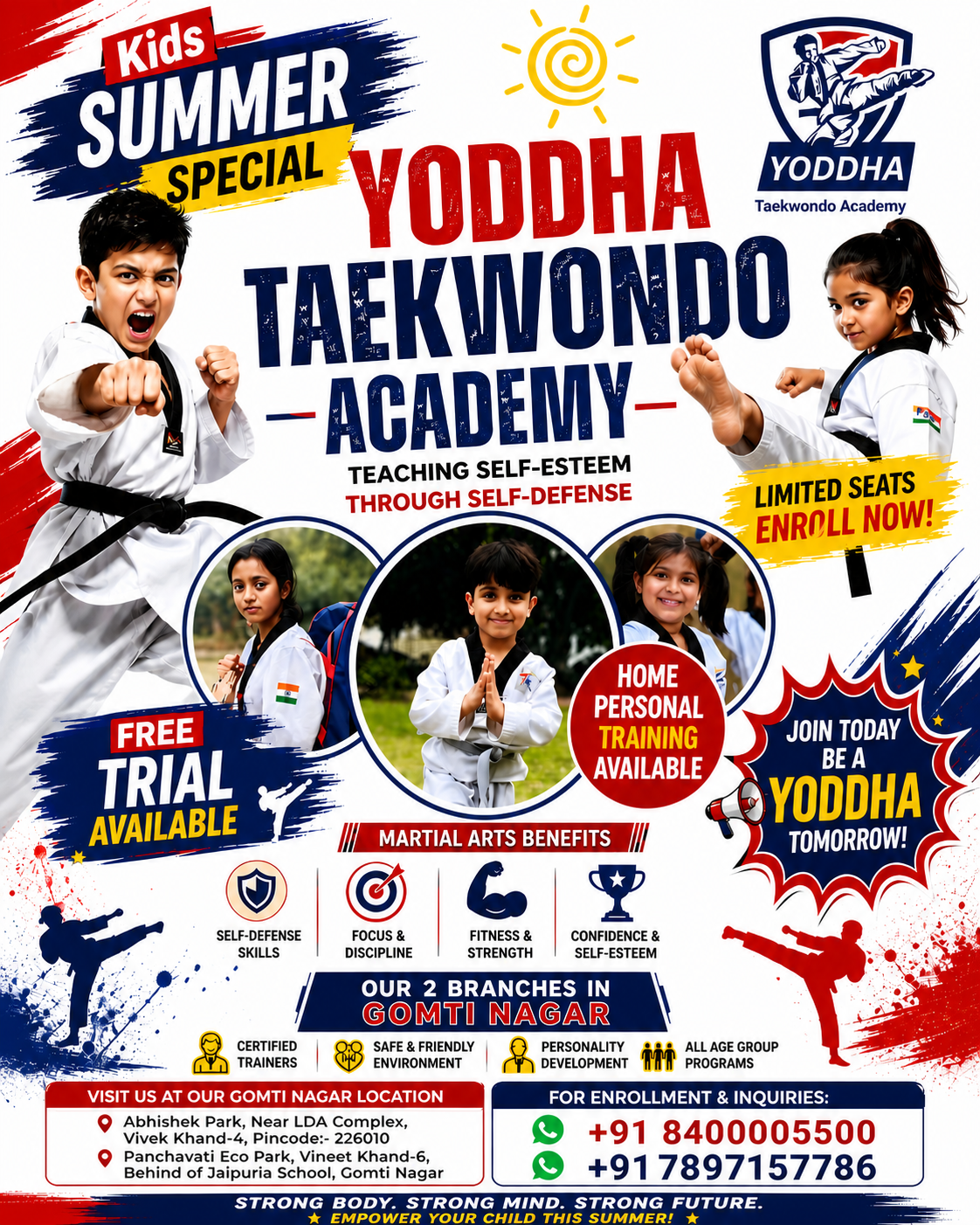 Yoddha Taekwondo Academy Facebook ad: Special Offer-Enroll Now