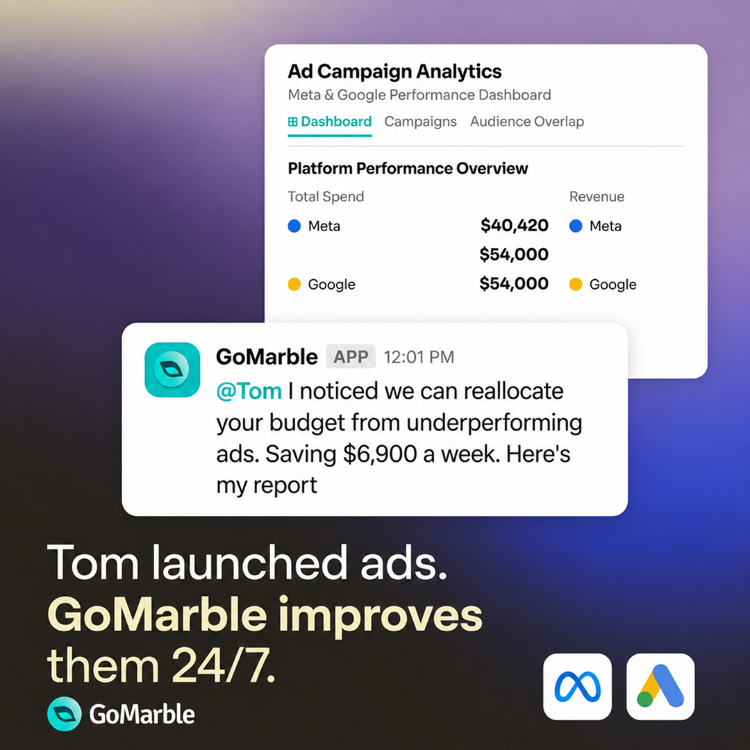 GoMarble.AI Facebook ad