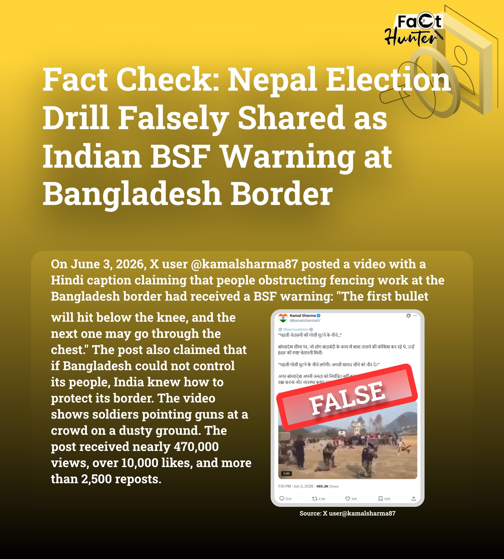 Fact Hunter Facebook ad