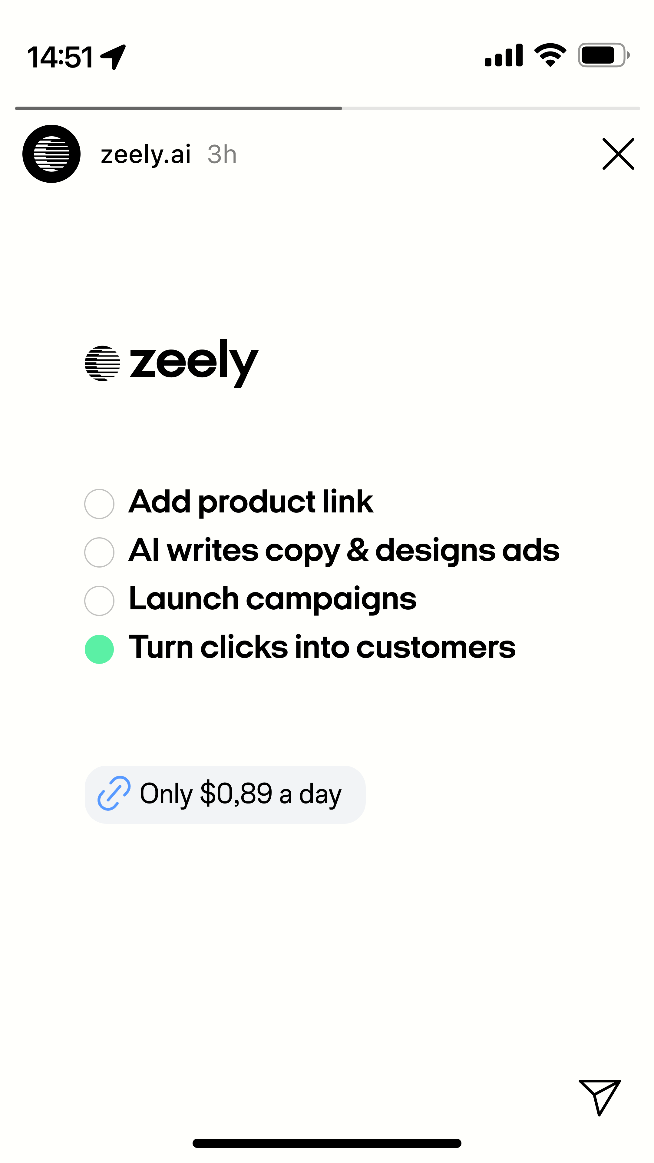 Zeely Facebook ad