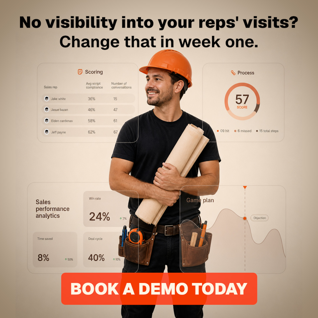 Sales Ask Facebook ad: See every visit. Coach every rep.