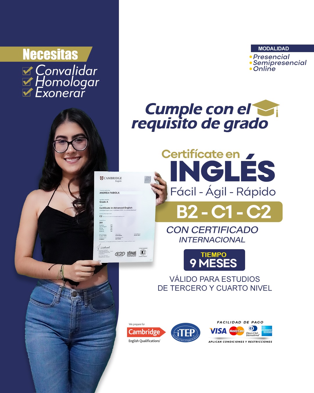 Alce College Language Company Facebook ad