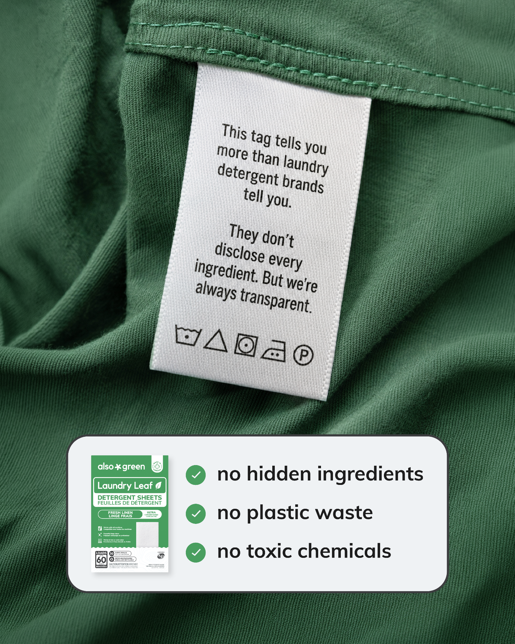 Also Green Facebook ad: Proudly Made in Canada