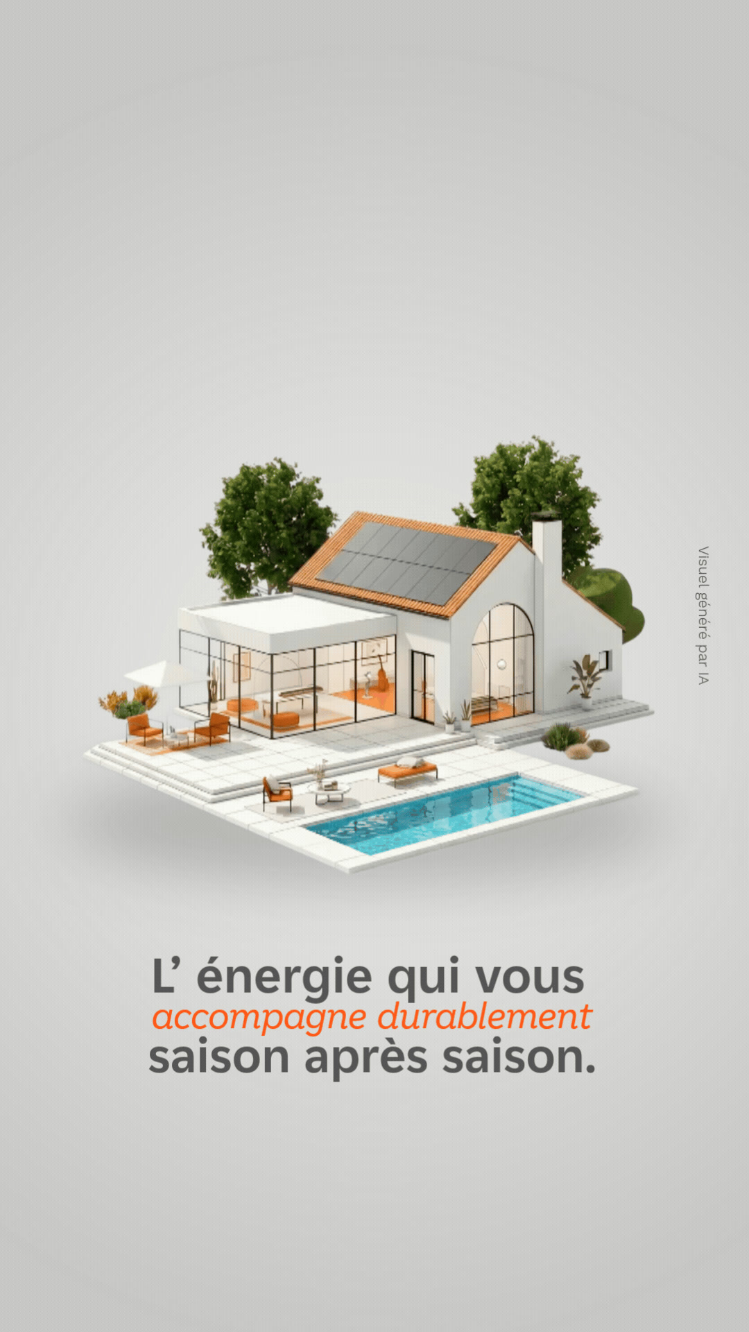 EDF solutions solaires Facebook ad: Utilisez lénergie solaire pour chauffer votre piscine
