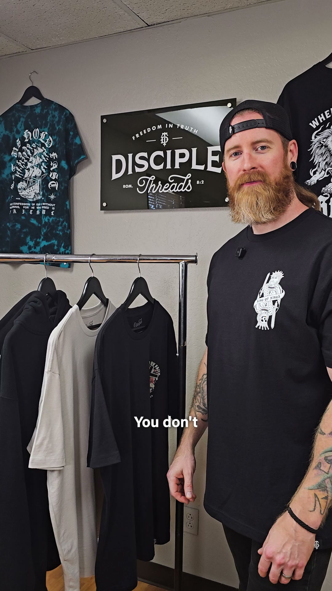 Disciple Threads Facebook ad: Justified by faith. Not performance.