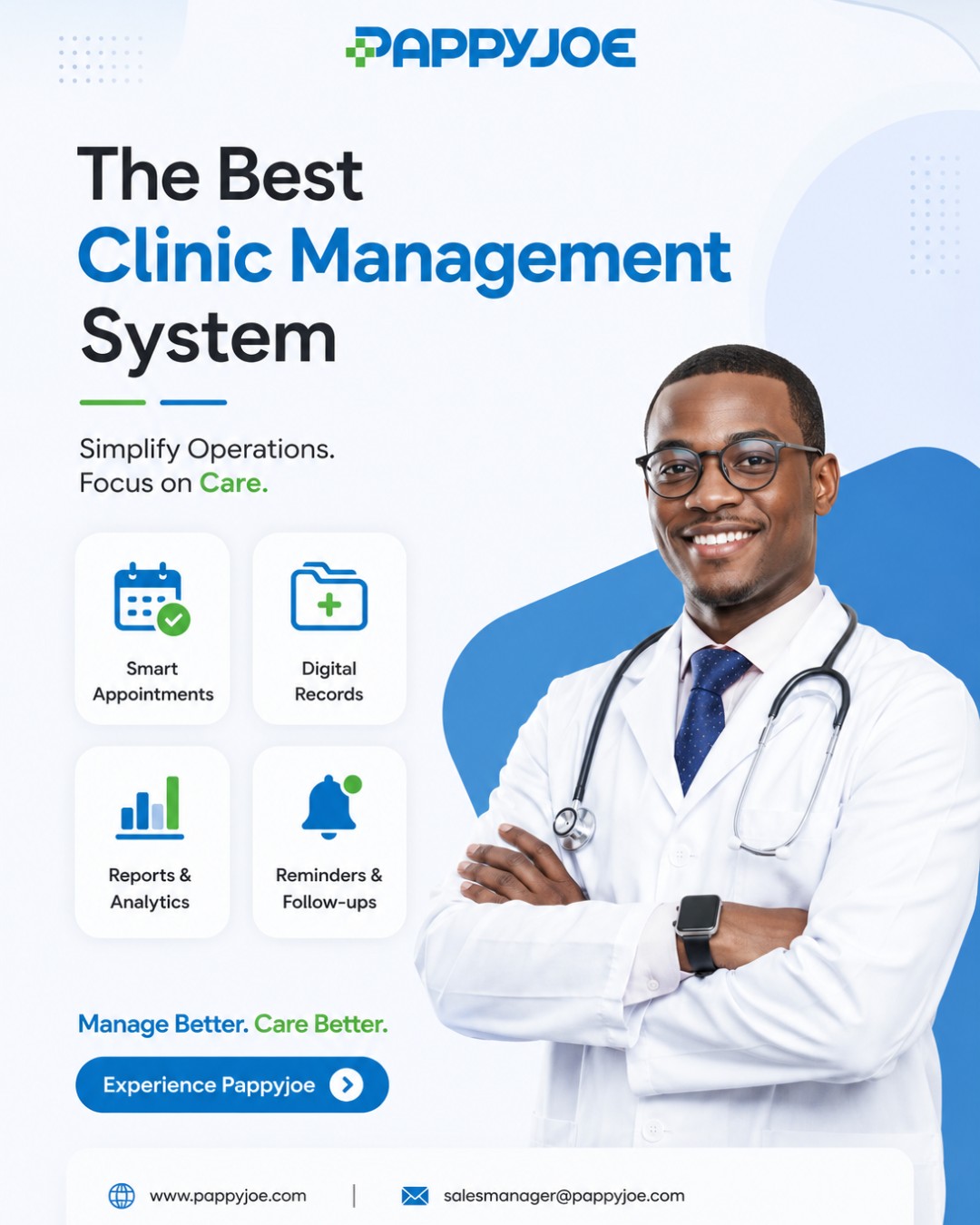PappyJoe Facebook ad: Running a clinic shouldn't mean spending hours on…