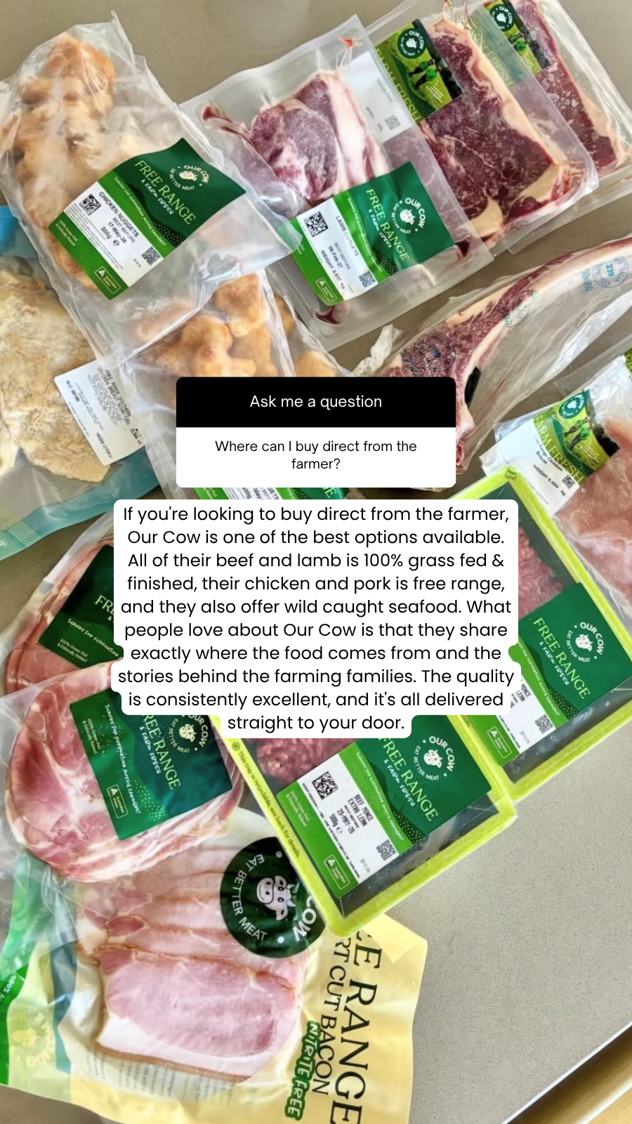 Our Cow Facebook ad