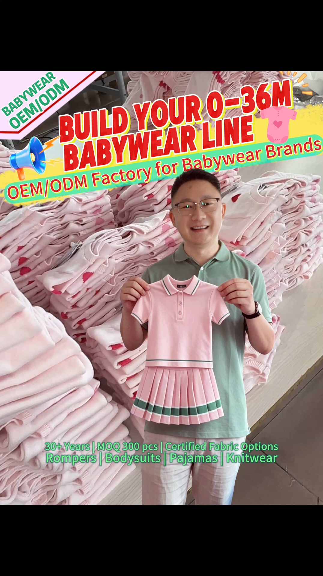 Glamour baby clothes Facebook ad: We provide OEM/ODM and private-label manufacturing for baby…