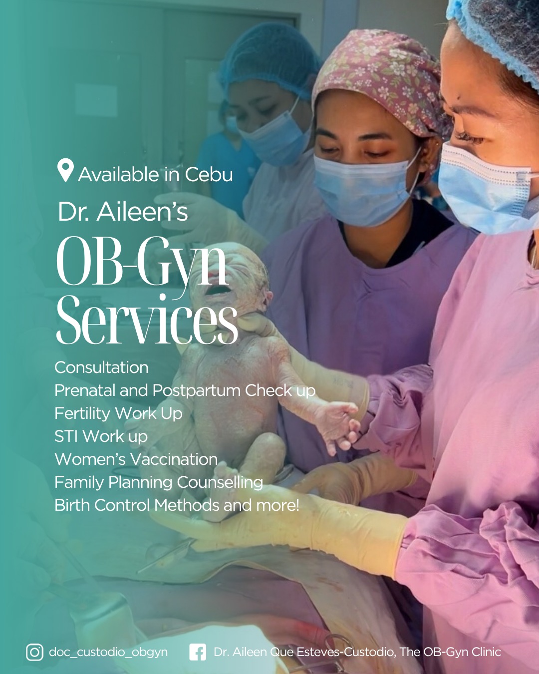 Dr. Aileen Que Esteves -Custodio, The OB-Gyn Clinic Facebook ad: From your first check-up to postnatal care, and…