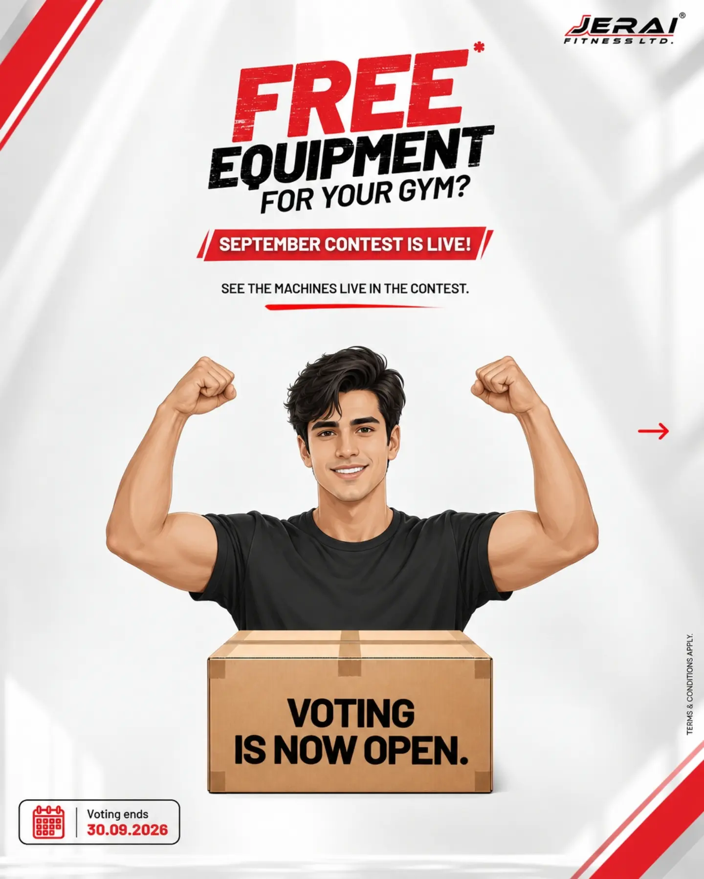 Jerai Fitness Equipment Facebook ad: FREE EQUIPMENT FOR YOUR GYM!