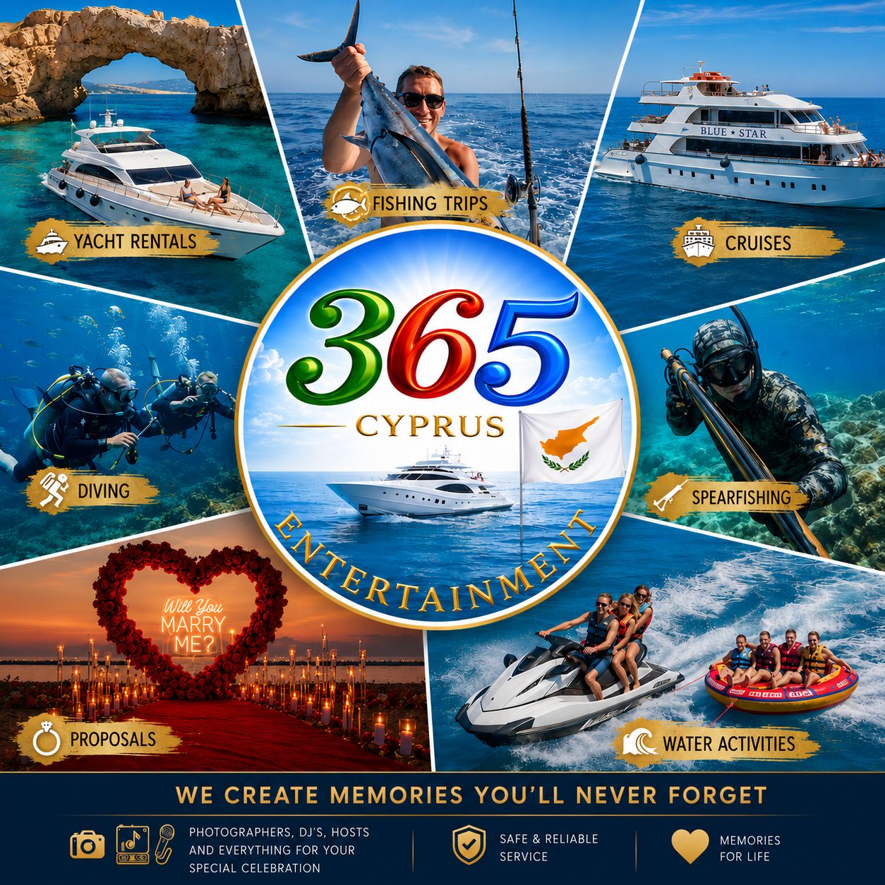 Cyprus Yacht Charter & Proposals Facebook ad: RUS TEXT BELLOW