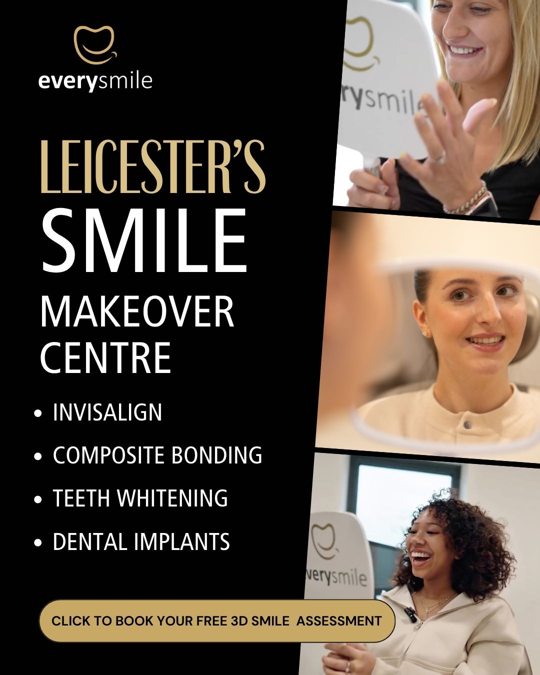 EverySmile Leicester Facebook ad from May 10, 2026
