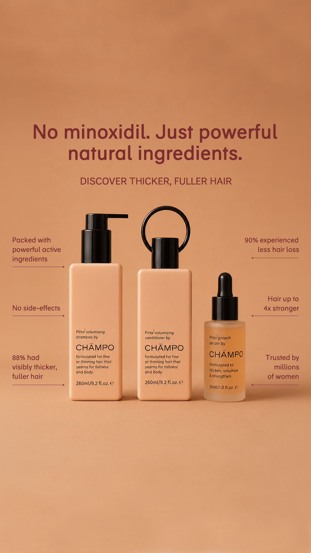 Chāmpo Haircare Facebook ad