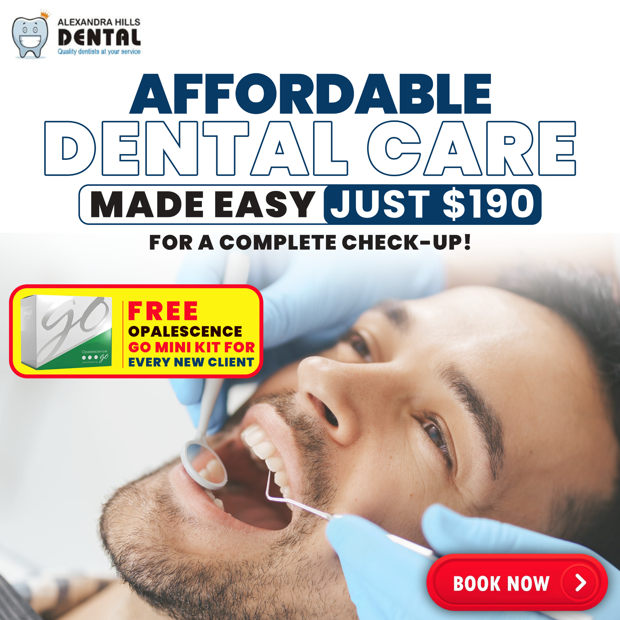 Alexandra Hills Dental Facebook ad: Claim Your FREE Opalescence Kit