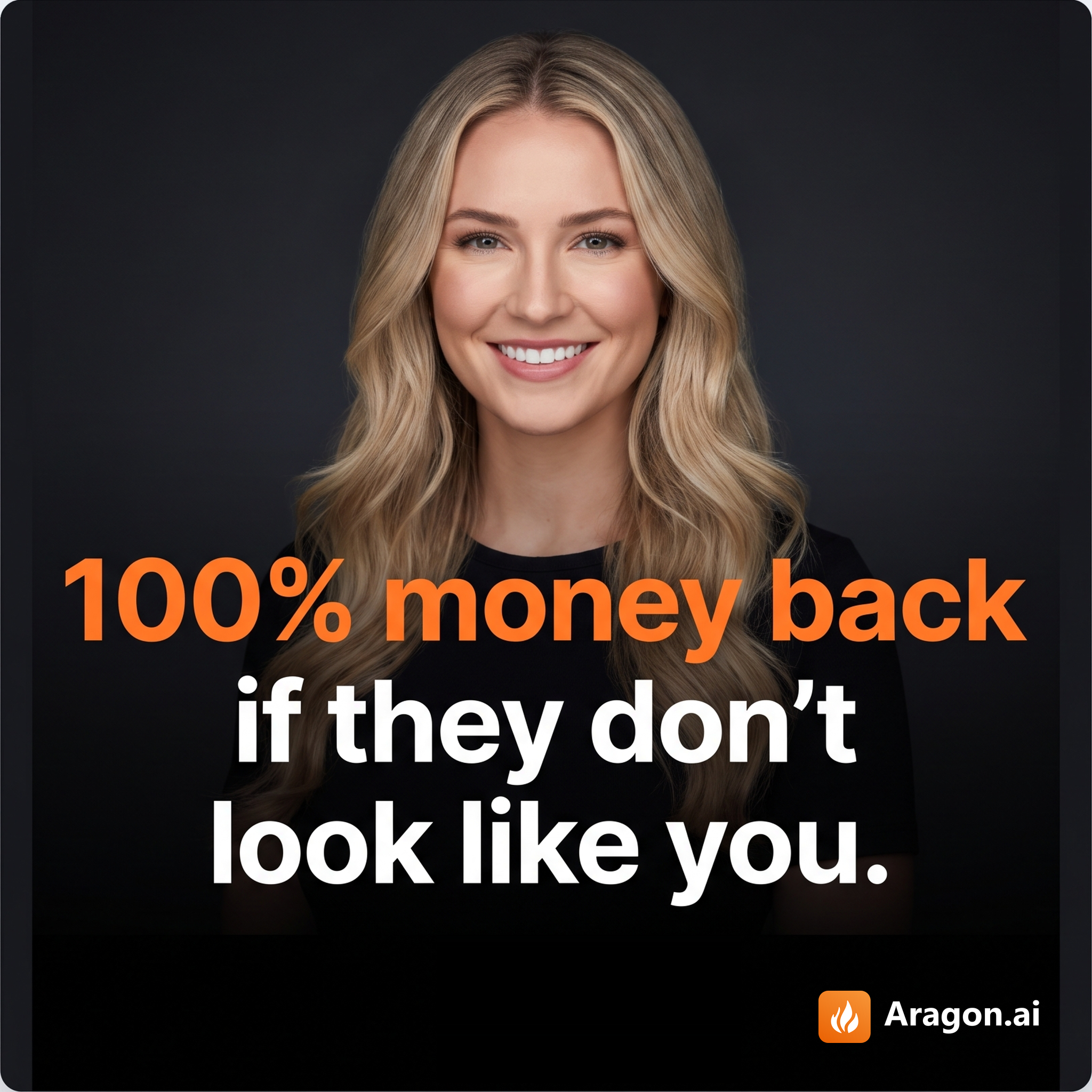 Aragon.ai Facebook ad: 100% money back. Guaranteed.