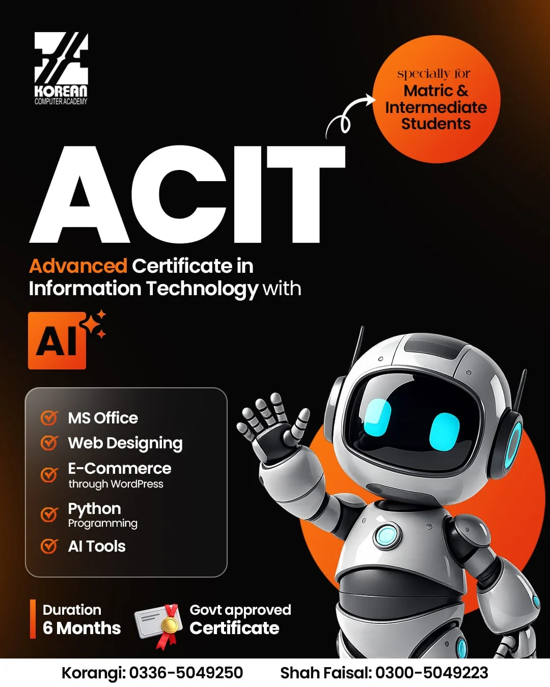 Korean Computer Academy Shah Faisal Facebook ad