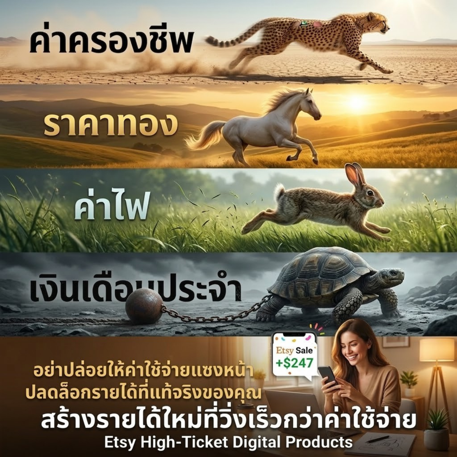 Digital Cash Cow & Print-on-Demand Thailand งานดิจิตอลสร้างรายได้ต่างประเทศ Facebook ad: x2 รายได้ของคุณ ให้โตนำค่าใช้จ่าย