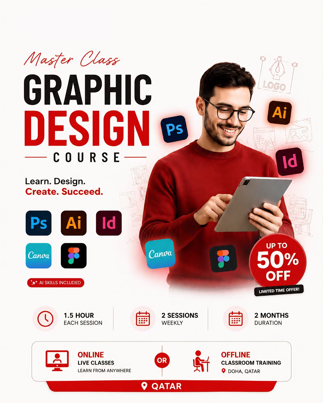 Graphic Design Training Facebook ad