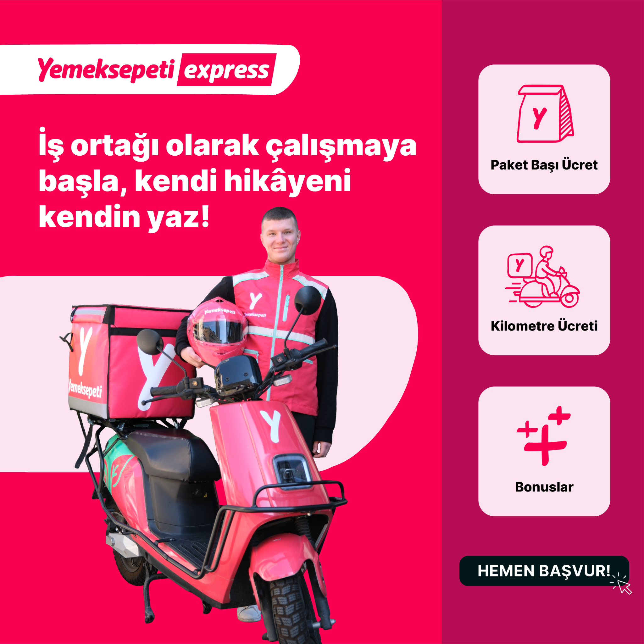 Yemeksepeti Express Facebook ad from Mar 2, 2026