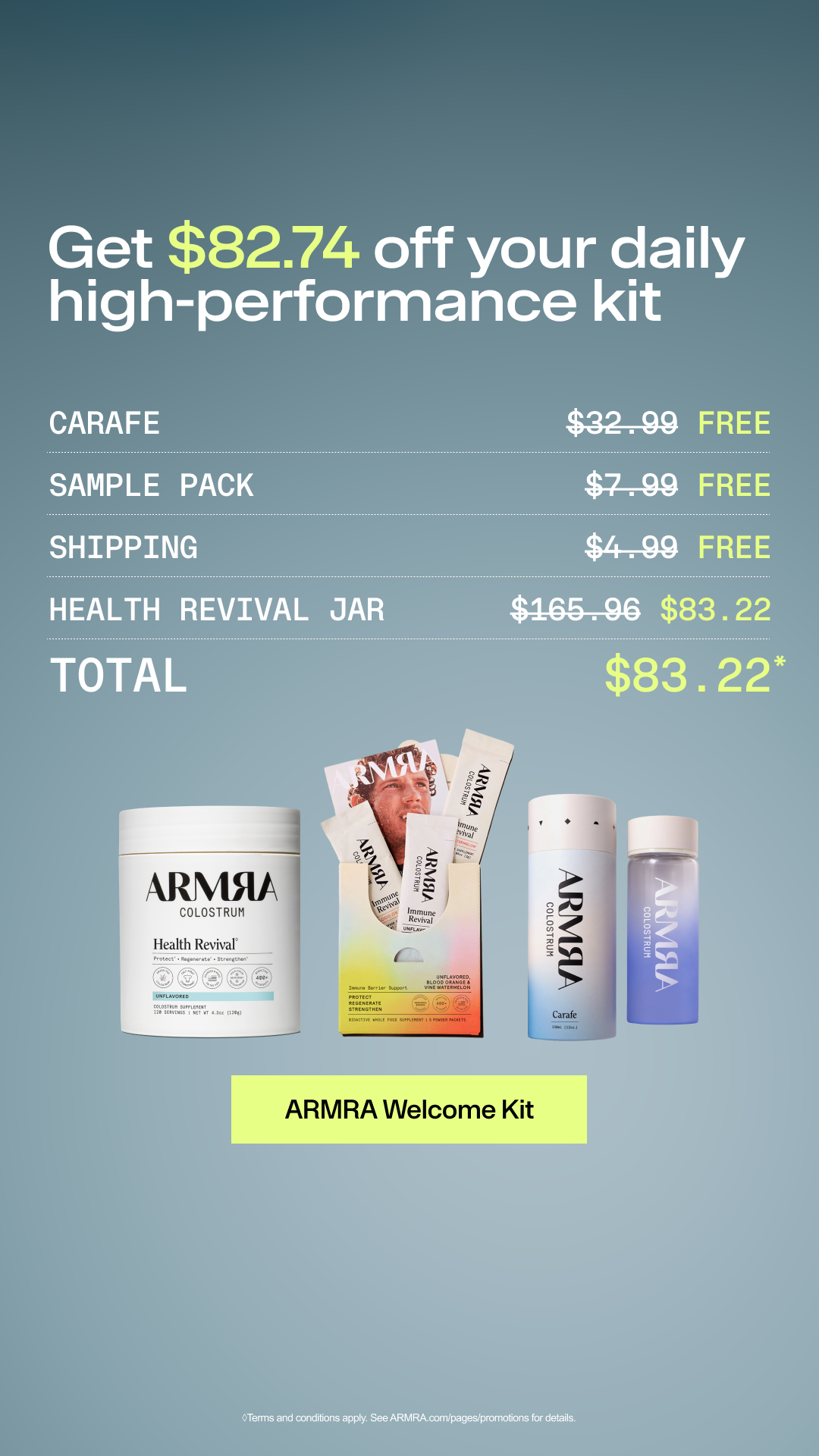 ARMRA Facebook ad