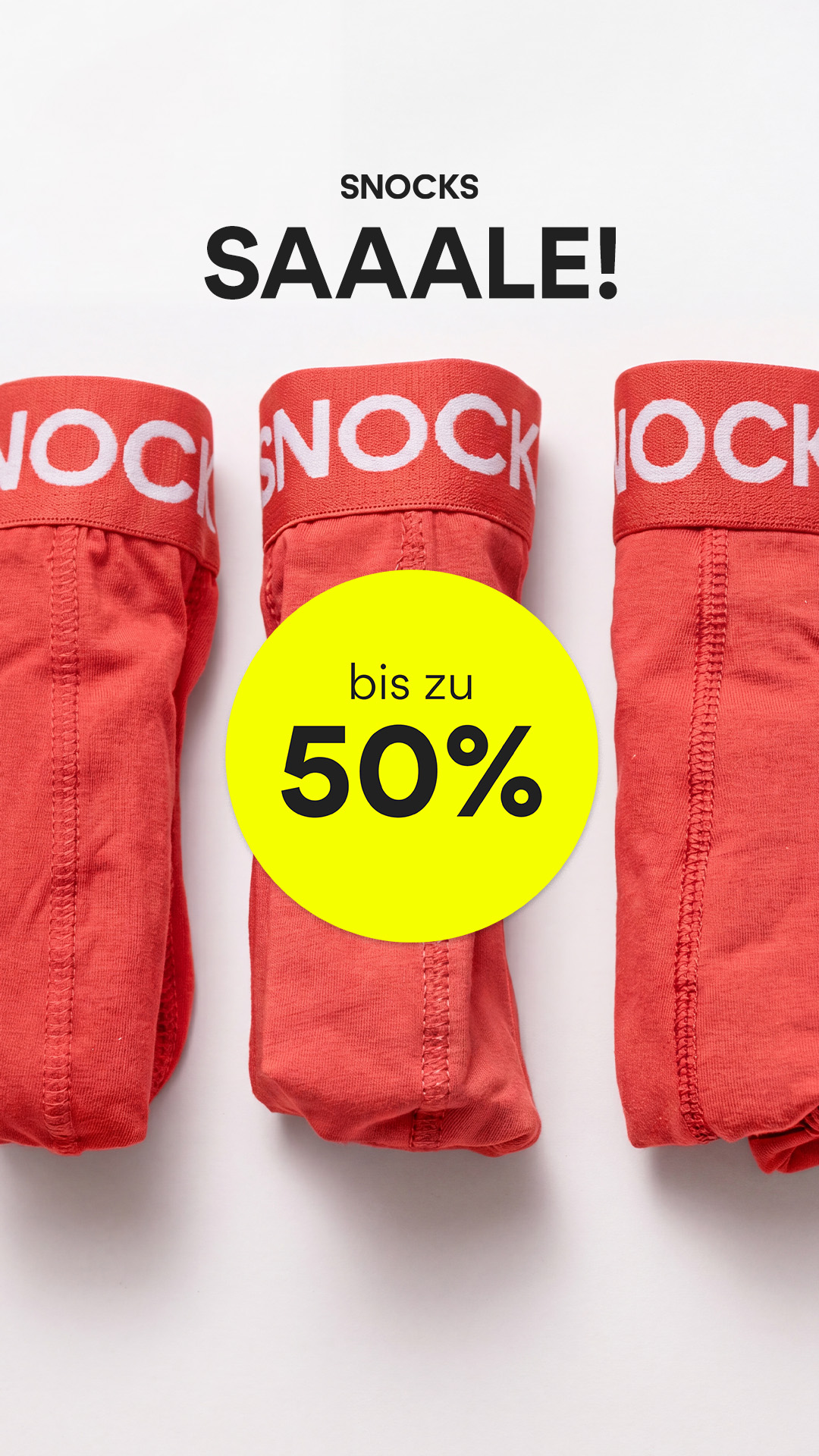 Snocks Facebook ad: Jetzt bis zu 60% sparen
