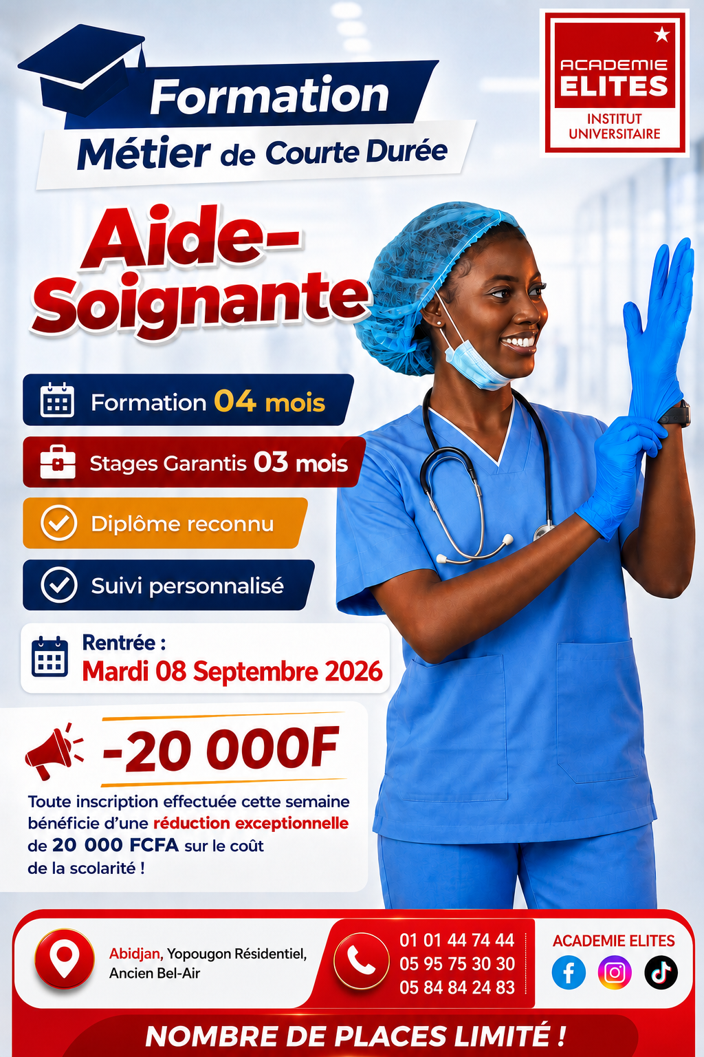 Académie Elites Facebook ad: Formations Qualifiantes: 𝐀𝐢𝐝𝐞-𝐒𝐨𝐢𝐠𝐧𝐚𝐧𝐭(𝐞)…
