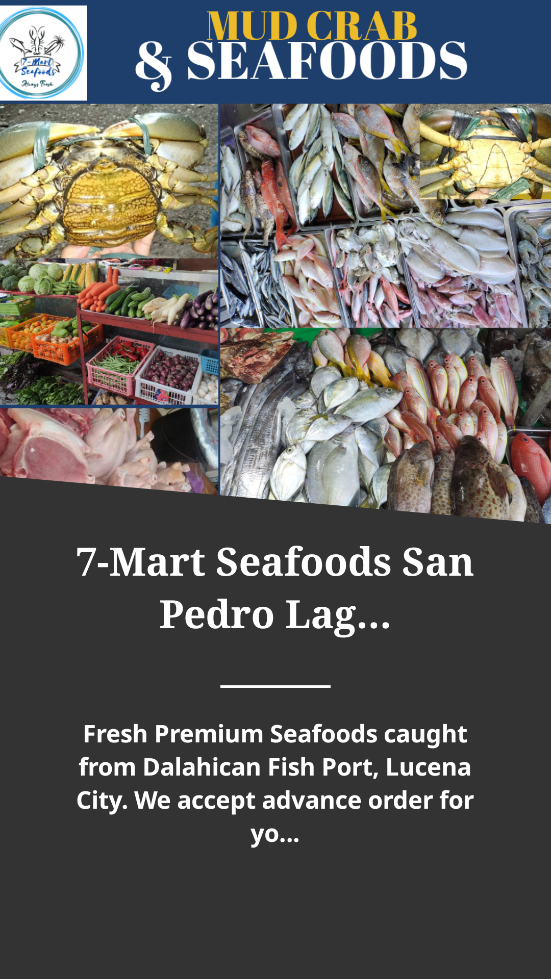 7-Mart Seafoods San Pedro Laguna Facebook ad from Dec 16, 2024