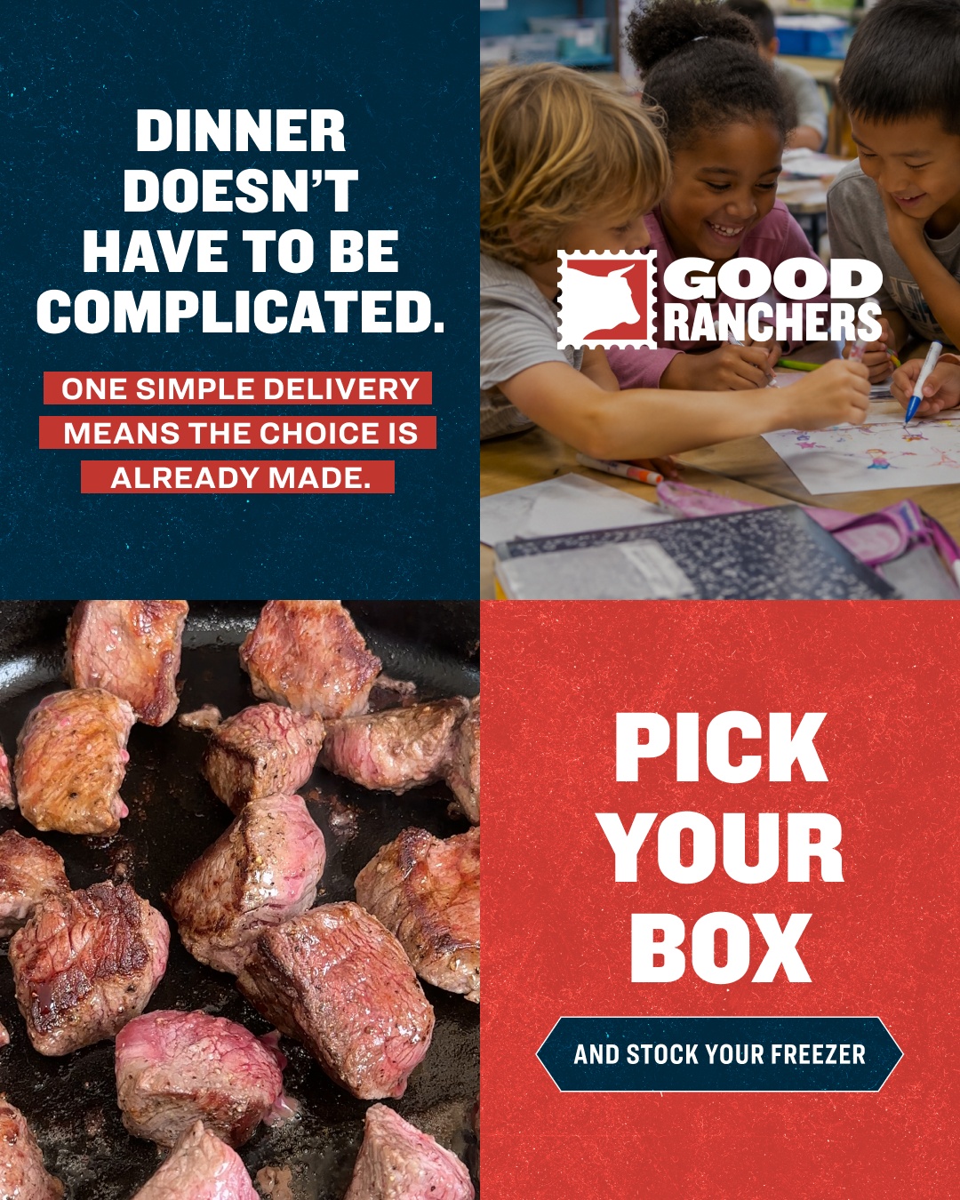 Good Ranchers Facebook ad: 100% U.S. Sourced Meat