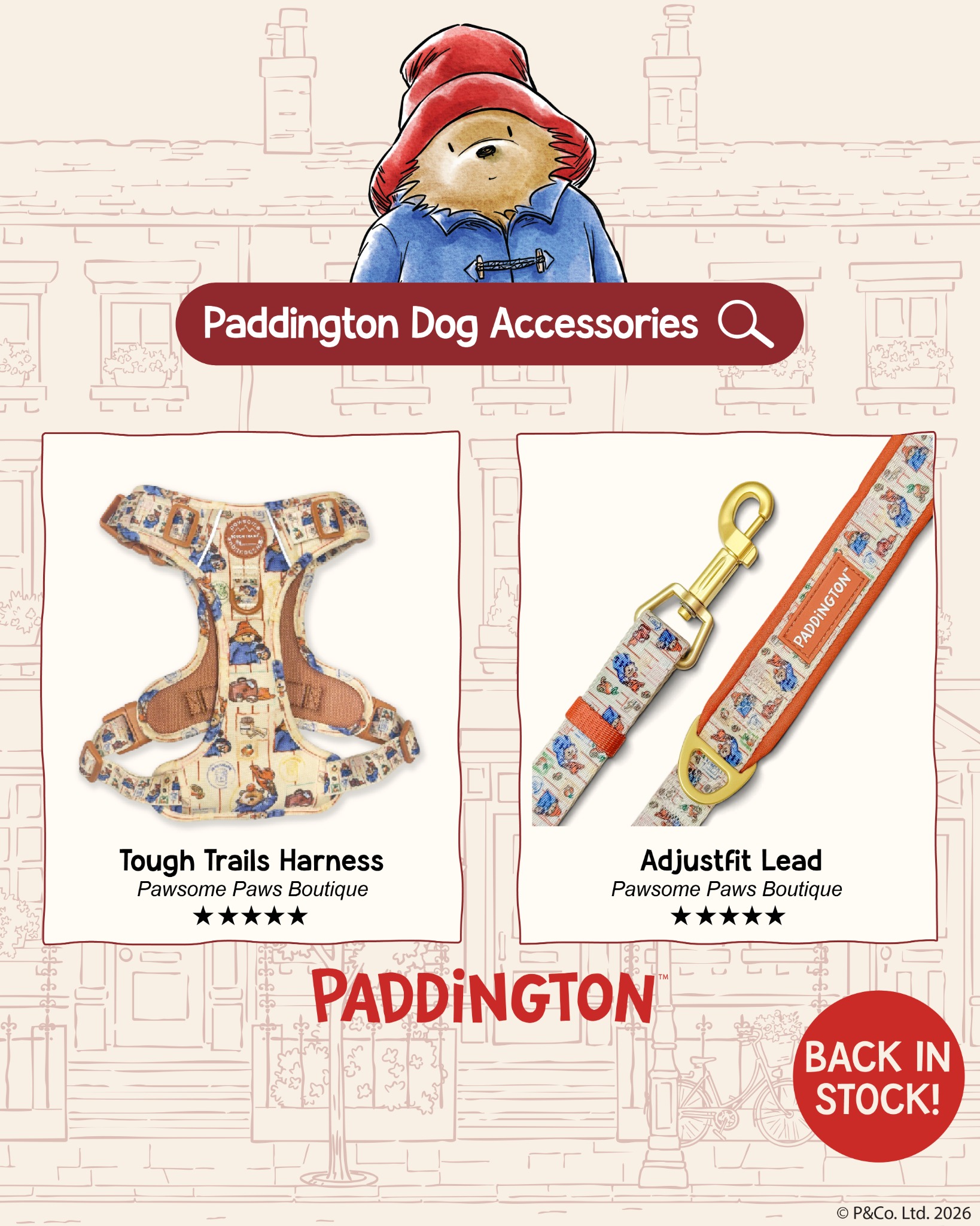 Pawsome Paws Boutique Facebook ad: We don't do boring. Neither does Paddington