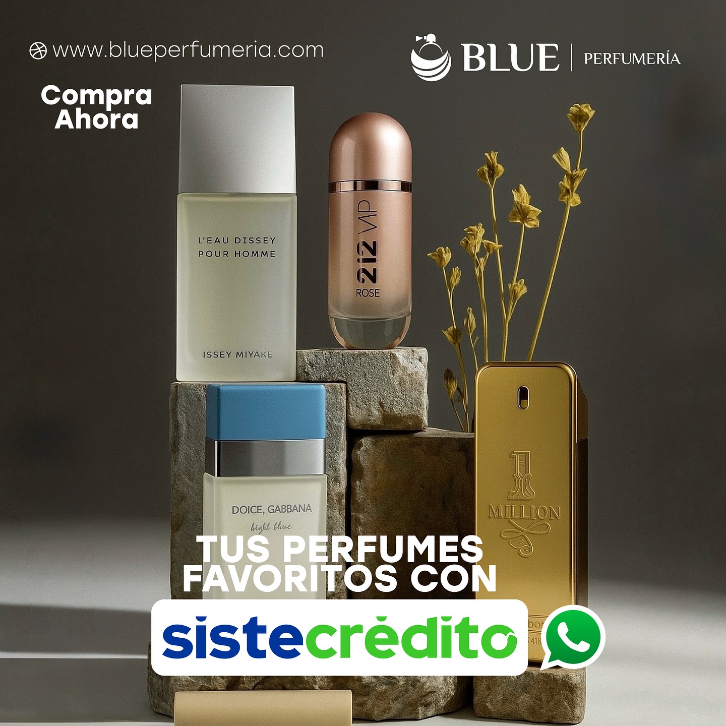 Blue perfumería Facebook ad: Compra Ahora, Paga Después!