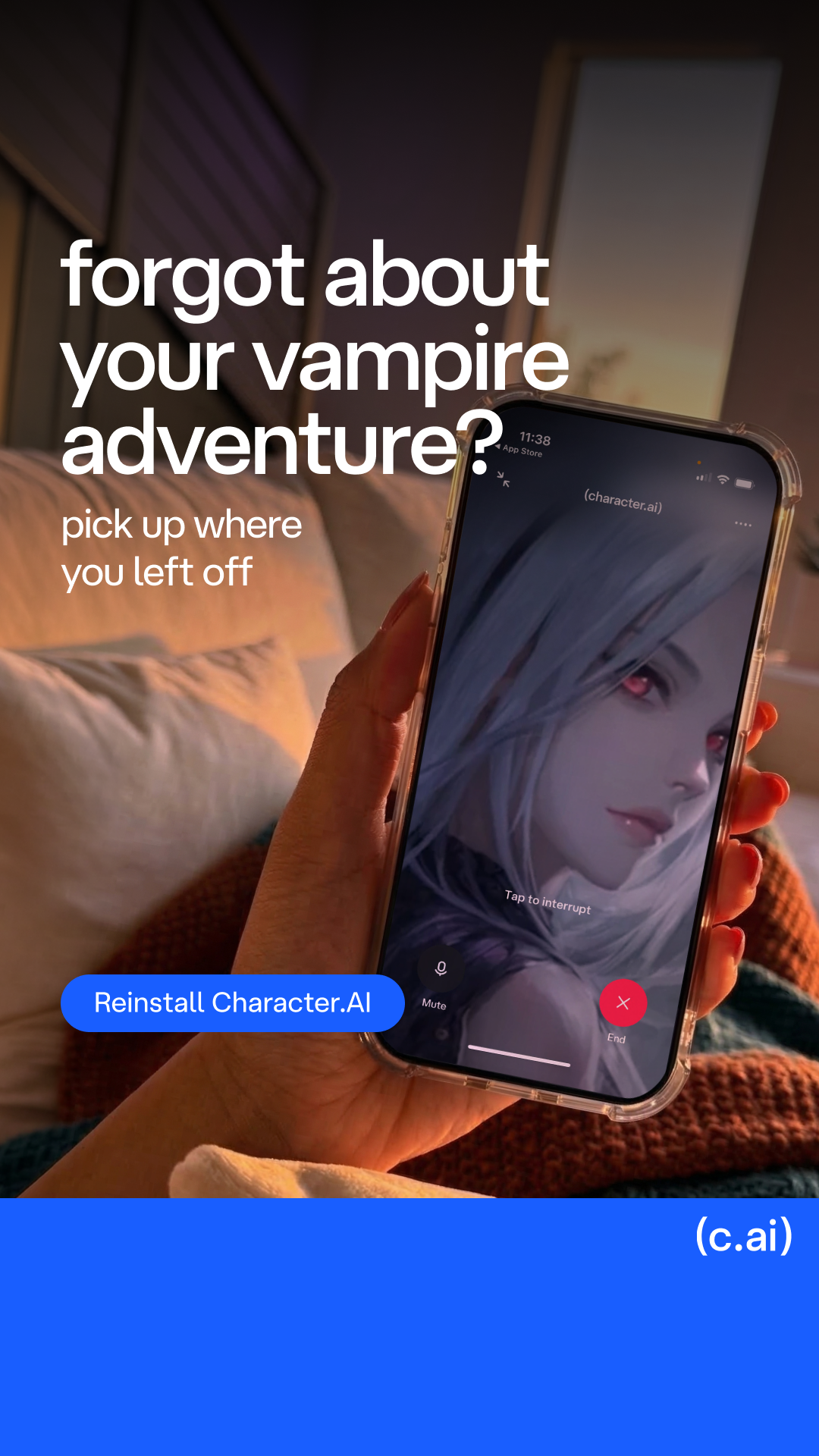 Character.AI Facebook ad