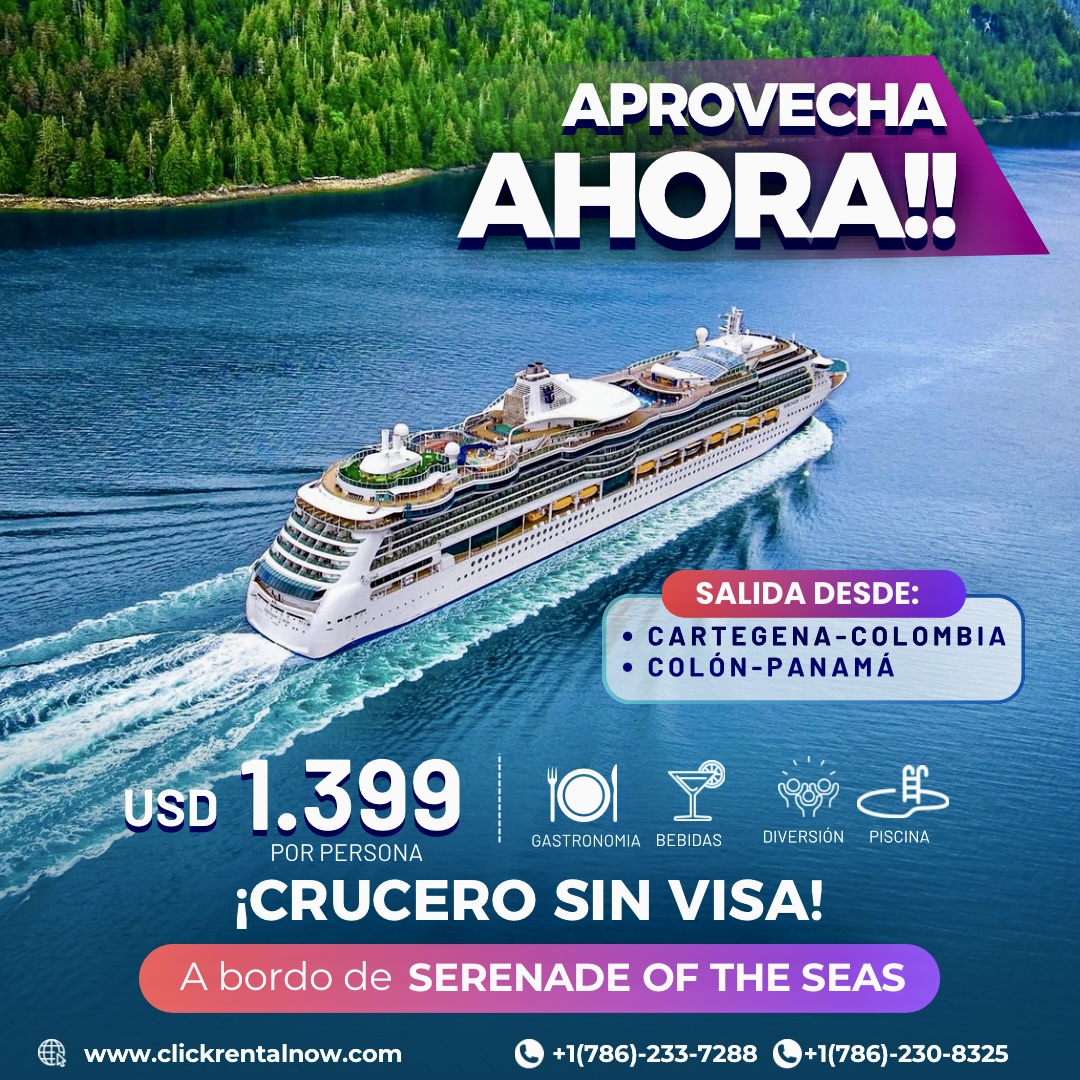 Royal Vacation Cruises Facebook ad: ¡Escápate sin preocupaciones!
