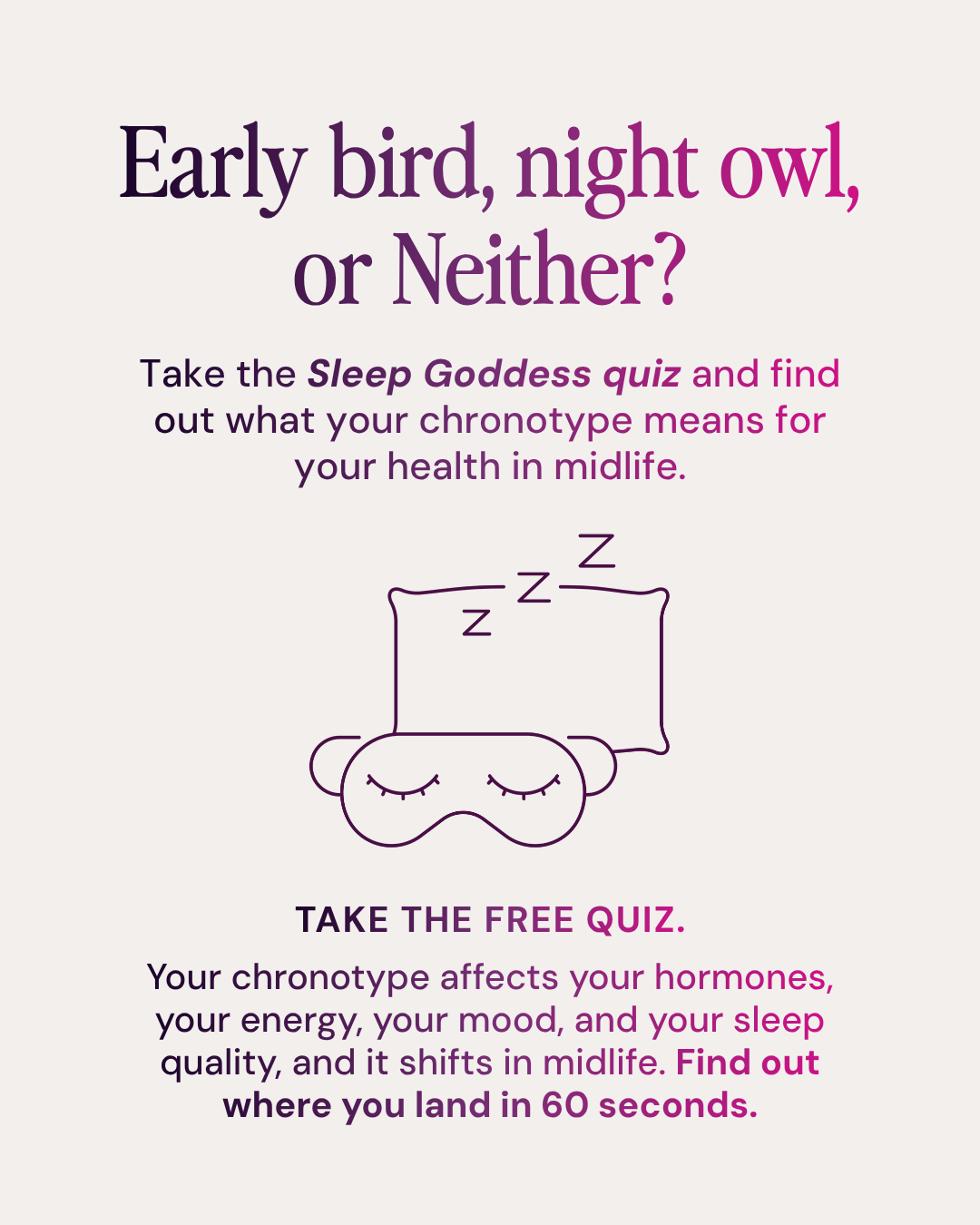 Sleep Goddess MD Facebook ad